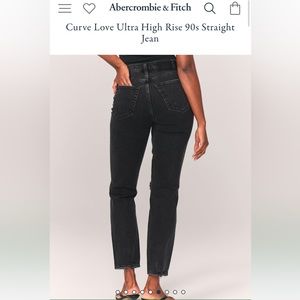 Abercrombie & Fitch Curve Love Ultra High Rise 90s Straight Jean